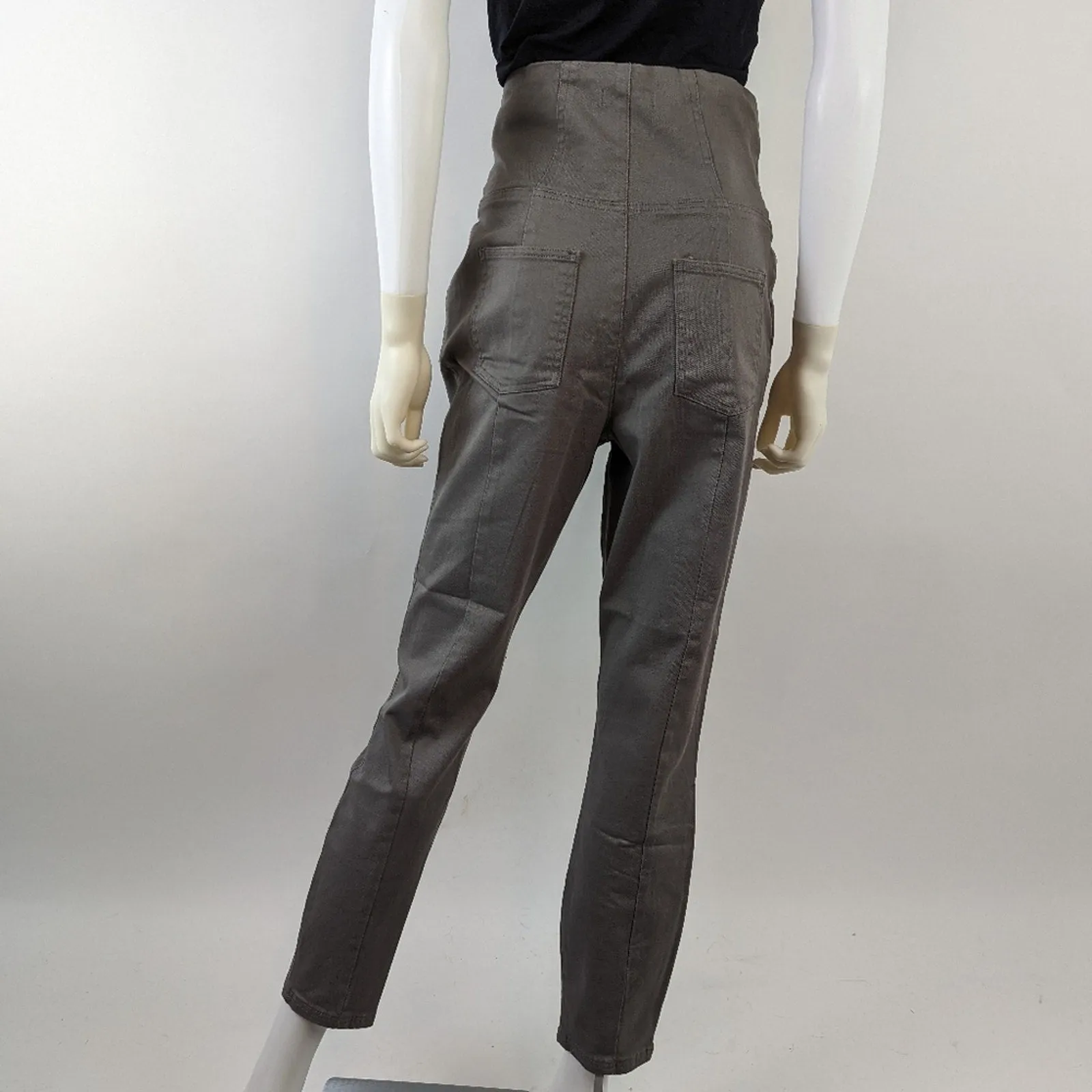 ASOS Grey High Waisted Cropped Pants 6