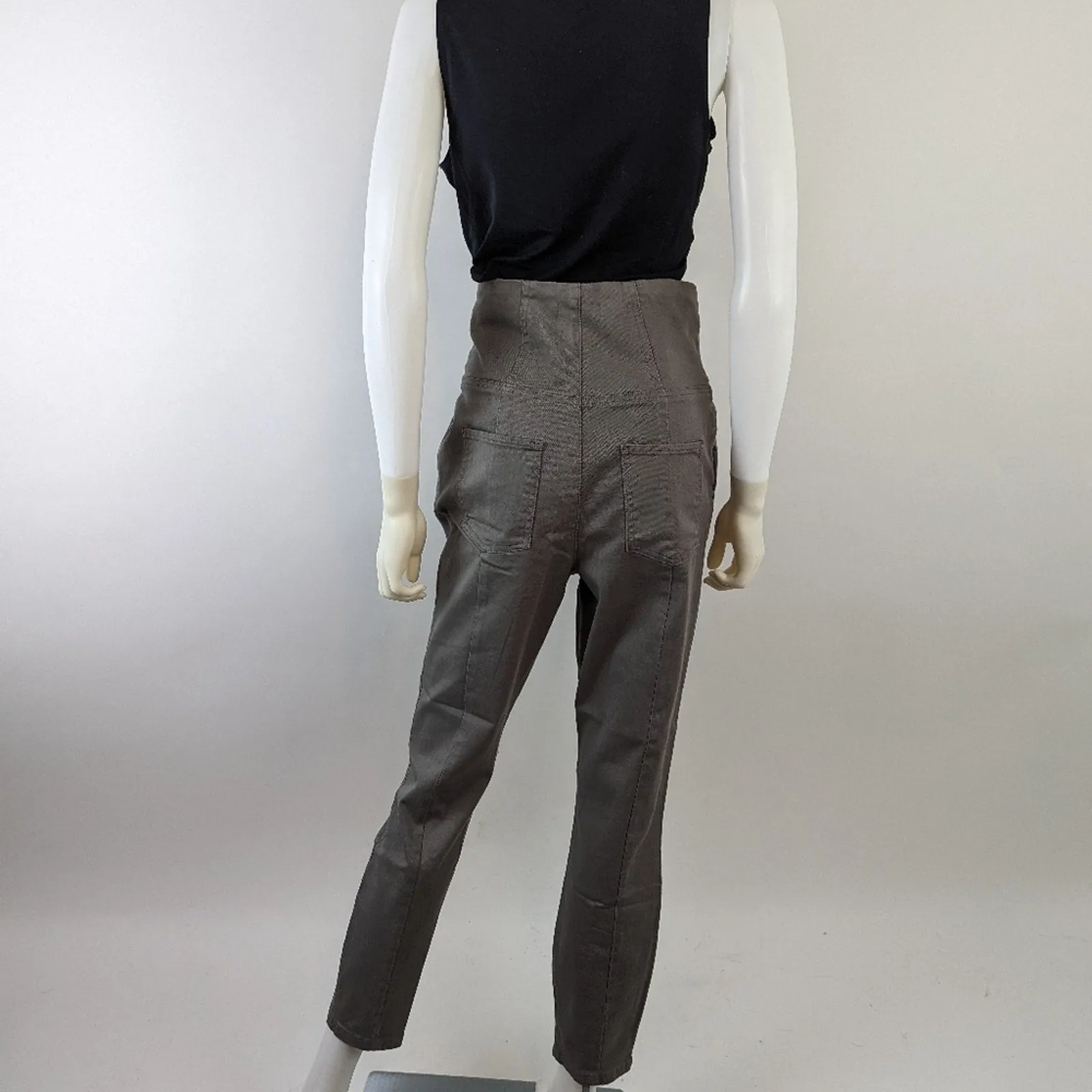 ASOS Grey High Waisted Cropped Pants 6