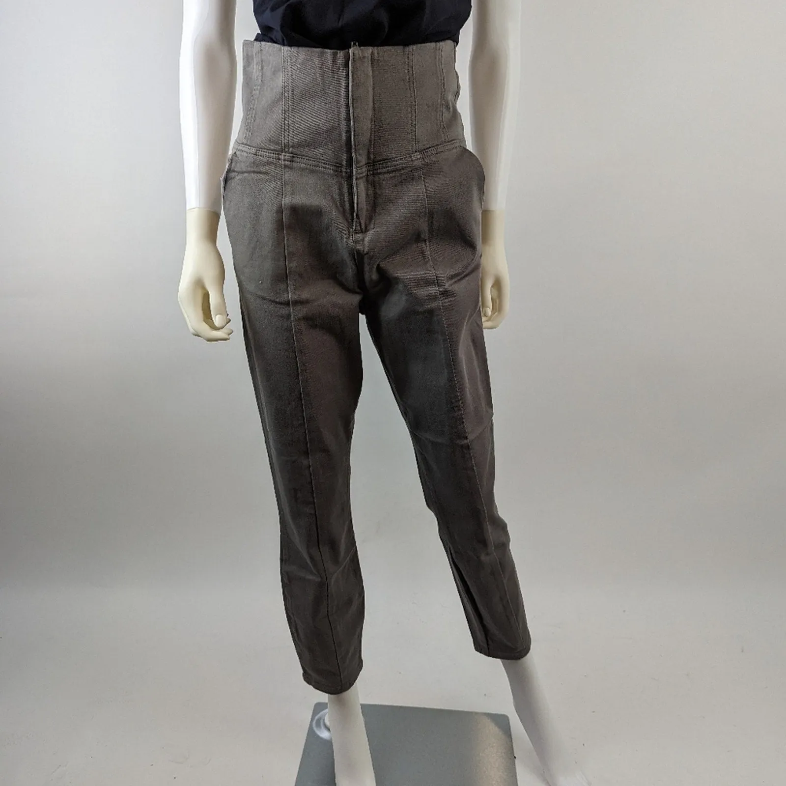 ASOS Grey High Waisted Cropped Pants 6