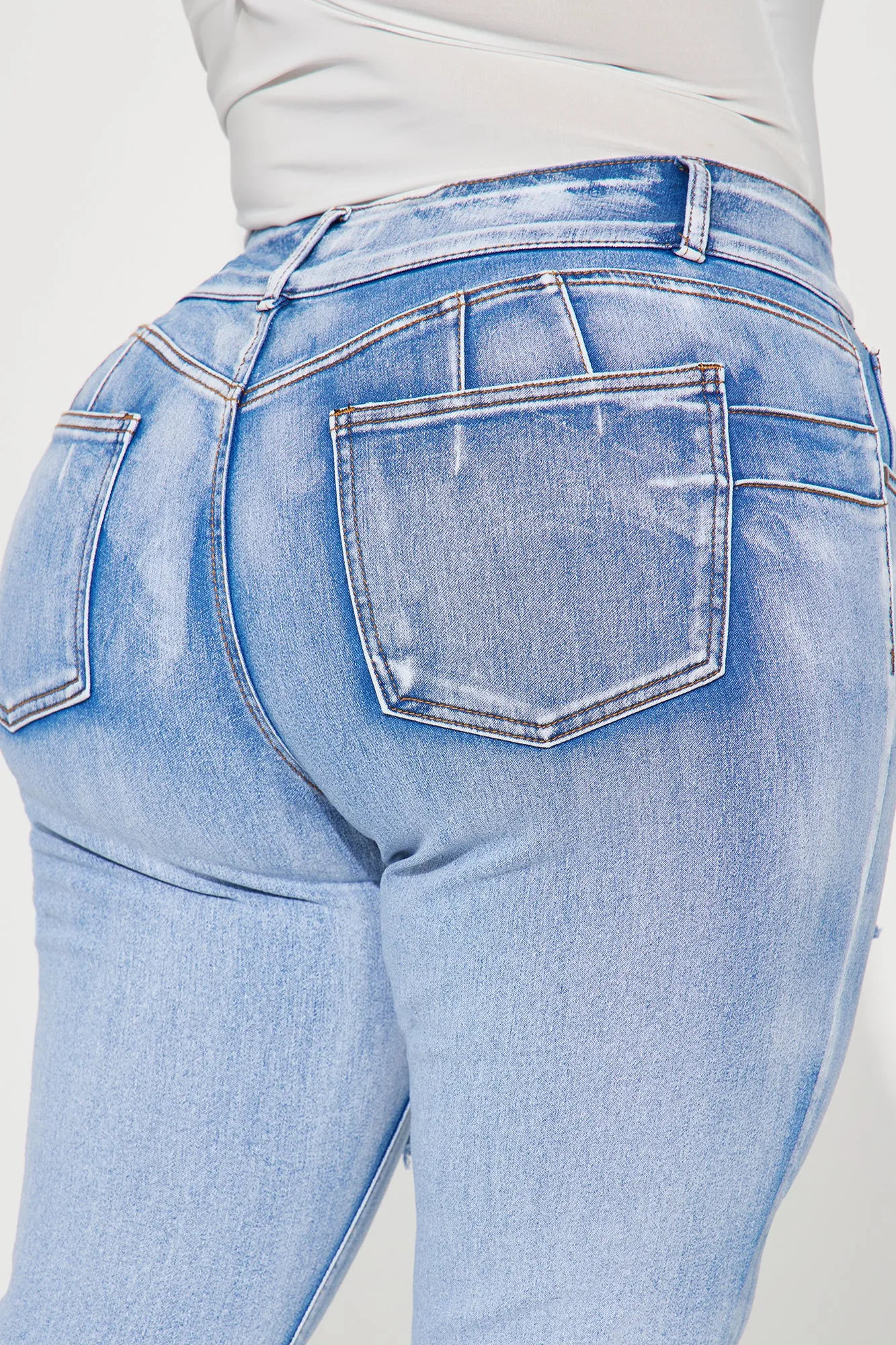 Baby Got Back Booty Lifting Jeans - Light Blue Wash