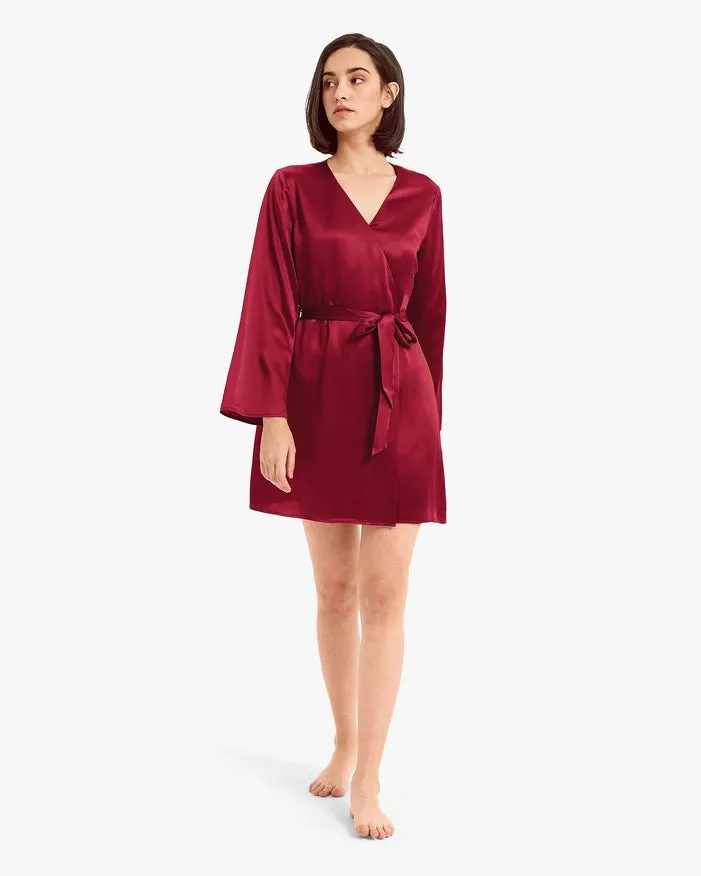 His & Hers Silk Smooth Robes Claret