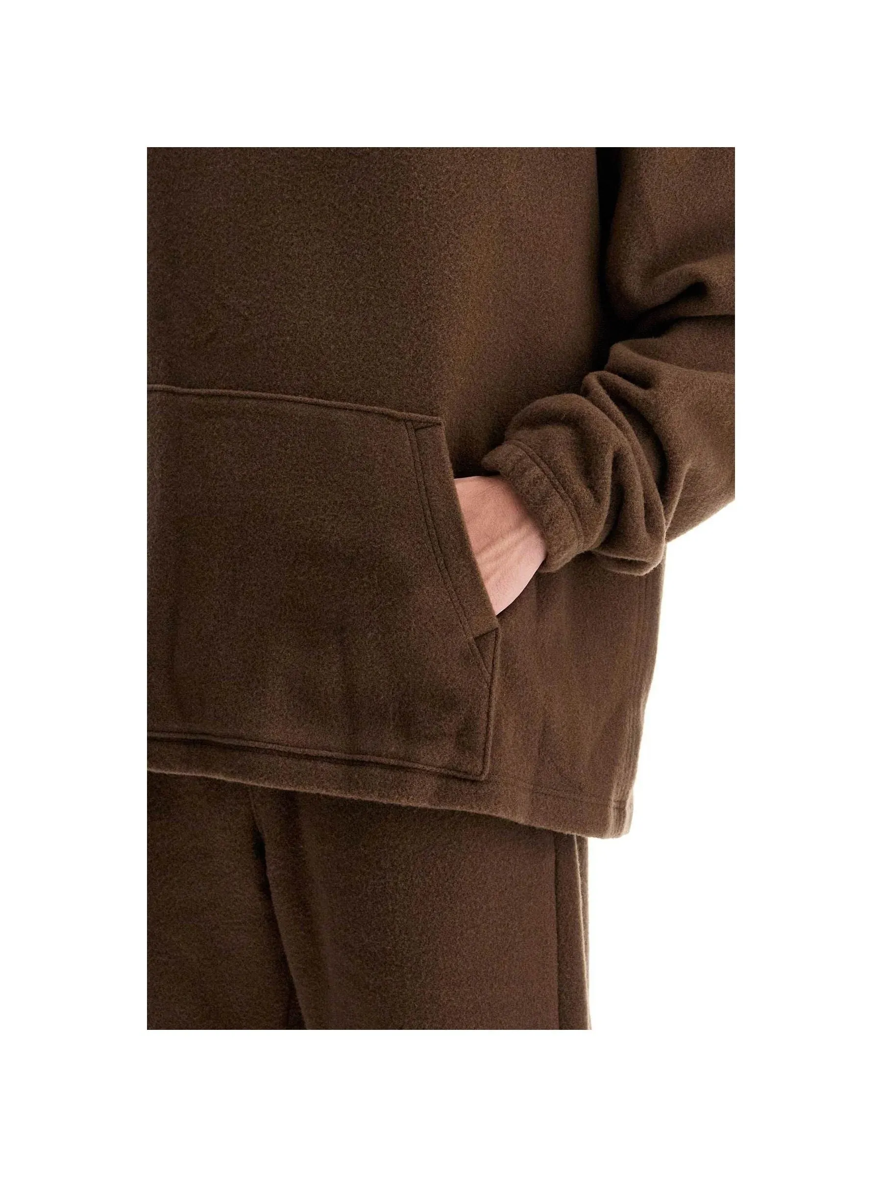 Hooded Fleece Wool Sweatshirt
