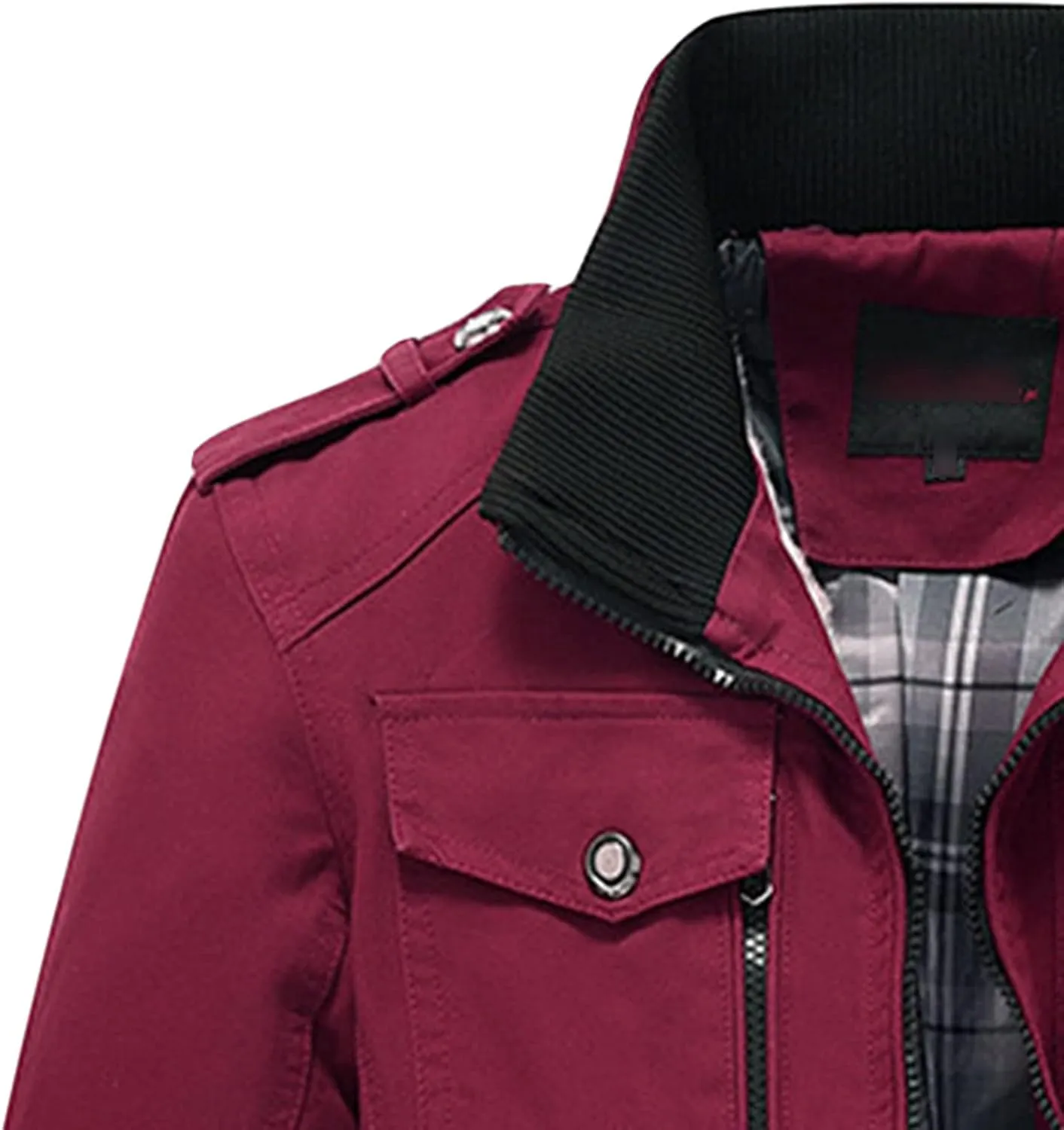 JEShifangjiusu Men'S Washed Cotton Military Jacket Winter Casual Stand Collar Windbreaker Fashion Lightweight Bomber Jacket