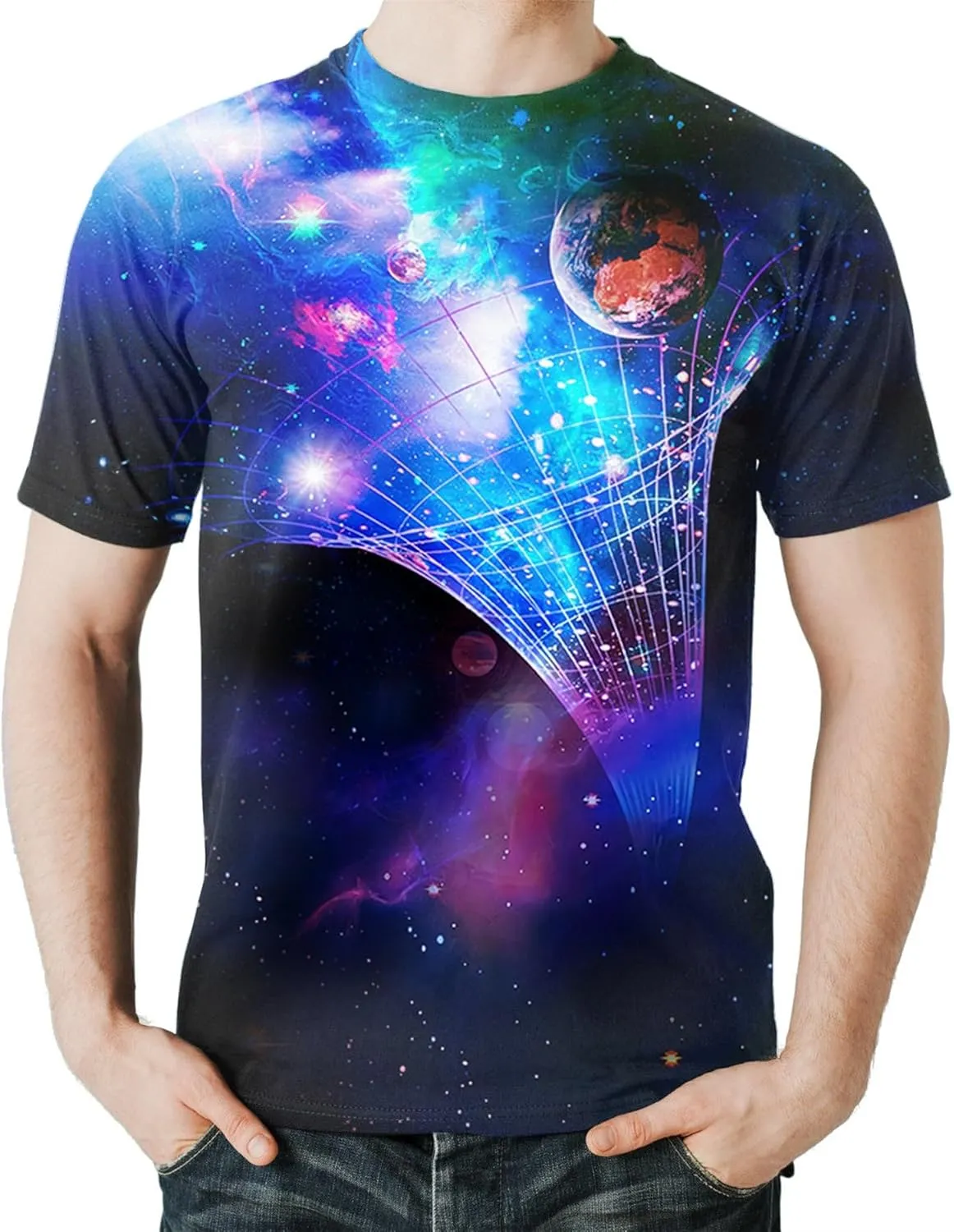 Linnhoy Men's Women's Shirts Unisex 3D Graphic Print Fashion T-Shirts for Adults Teens Novelty Casual Tee Tops Size S-XXL