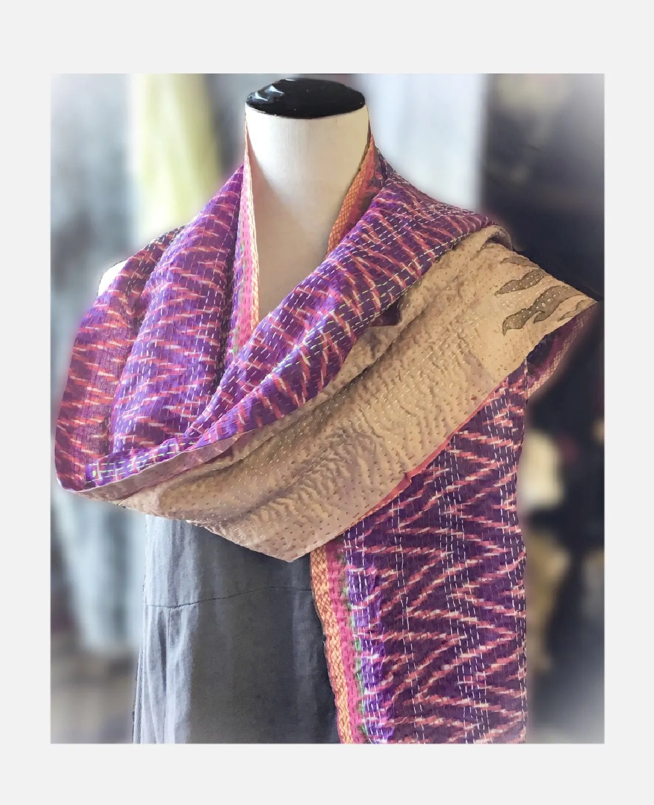 Recycled Silk Sari Scarf