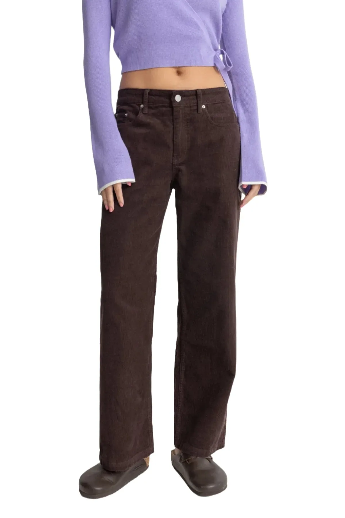 RHYTHM Women's Lula Low Rise Pant Chocolate