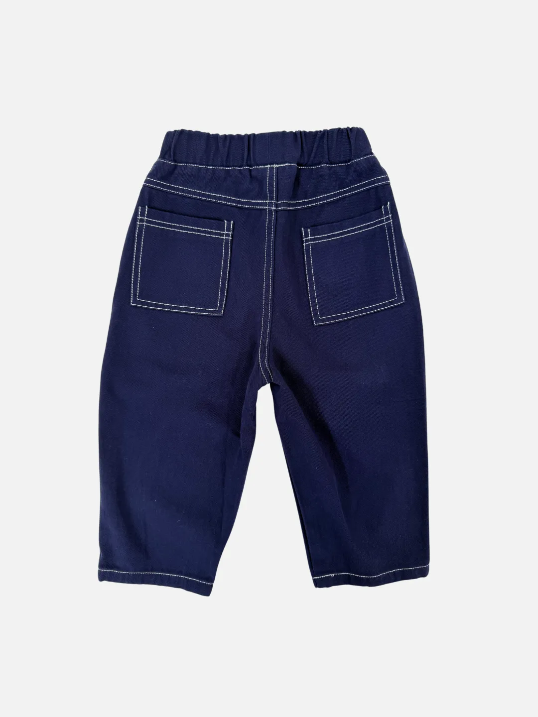 TOPSTITCH TWILL PANTS