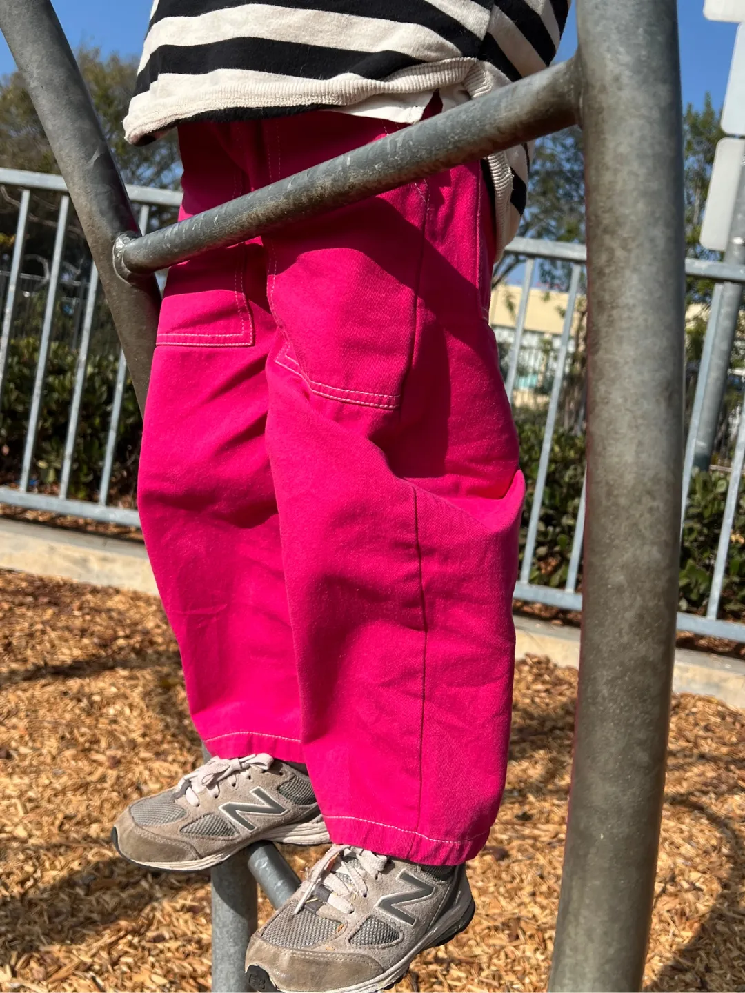 TOPSTITCH TWILL PANTS