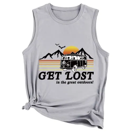 Women Get Lost in The Great Outdoors Tank Tops