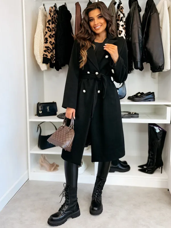 Wool Coat with Belted Waist for Chic Looks